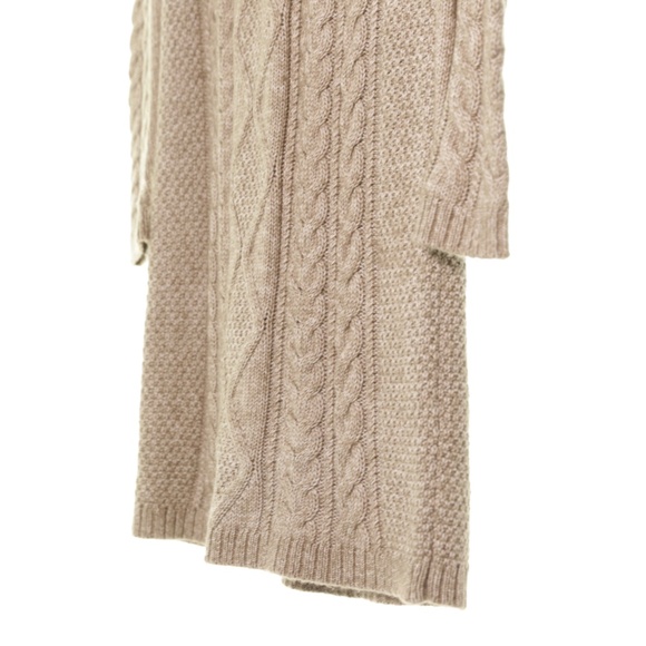 Polo Ralph Lauren Cable Knit Fisherman Crewneck Cotton Oatmeal Sweater Dress M - Picture 4 of 7